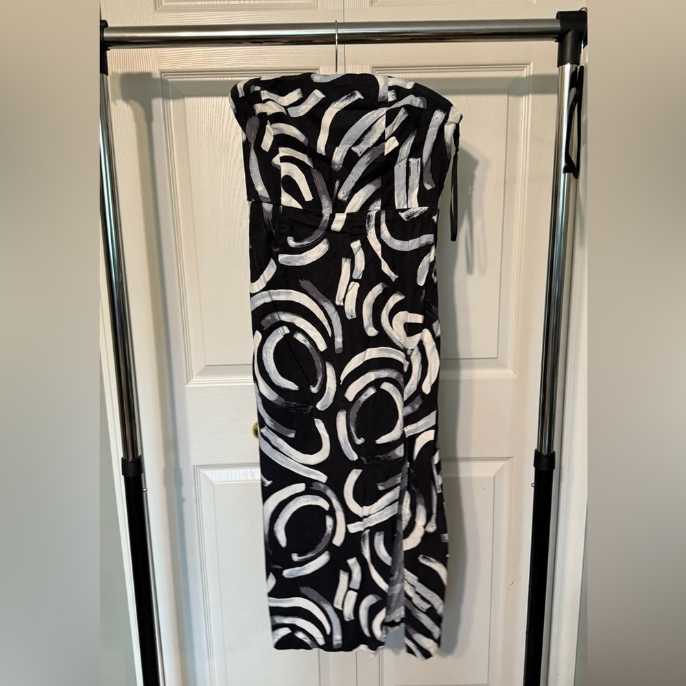 Urban Outfitters Abstract Print Strapless Dress